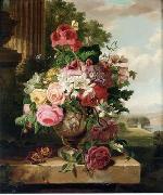 Floral, beautiful classical still life of flowers.137